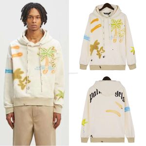 Erkek Hoodies Sweatshirts Tasarımcı Moda Giyim Lüks Palms Angel Angels PA Gradyan Ağaç Mektubu Baskı Kapşonlu Sweater High Street Casual Çift