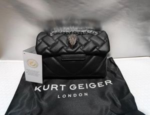 Tasarımcı Çantalar Kurt Geiger Londra Lüks Moda Kapitli Kartal Metal Kadın Shouder Bag Mini Yüksek Kalite Nakış PU Deri Bayanlar Çapraz Vücut Çanta Akşam Çantaları