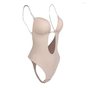 Kadın şekillendiricileri Seksi bodysuit iç çamaşırı parti elbisesi kadınlar vücut şekillendiricisi kayıyor geri g-string bel antrenörü u dalış shapewear