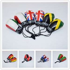 British/German/Italian Flag Glove Pendant Simulation Mini Boxing Gloves Pendant Car Pendant Jewelry Bag Pendant