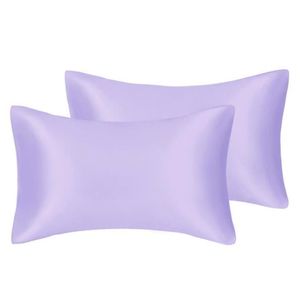 FATAPAESE Solid Silky Satin Skin Care Silk Hair Anti Pillow Case Cover Pillowcase Queen King Full Size dropship2474