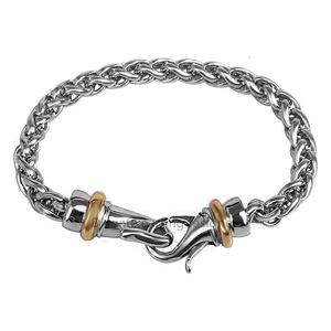 Catena di grano in acciaio inossidabile di spessore 6 mm S925 Bracciale di design Uomo Accessori per gioielli di moda Coppia Placcatura Bracciali in oro Gioielli di moda di lusso