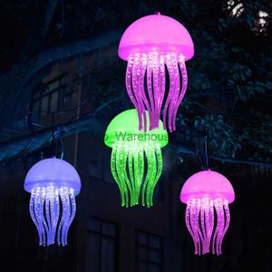 LED Strings Party RGB Changeable Jellyfish Christmas Garland Outdoor String Lights Christmas Hanging Jellyfish Fairy Light For Wedding Party Decor HKD230919