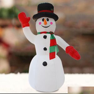 Decorazioni natalizie 2,4 M Festa per bambini Inverno Giocattolo Figura Puntelli Decorazione cortile esterno Vacanza Babbo Natale portatile Gonfiabile Sn Dhq5L