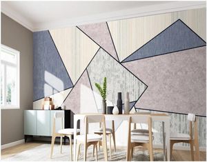 壁紙3D壁の壁画の壁紙リビングルームモダンミニマリズムの幾何学的パターンホーム装飾POウォール3 D