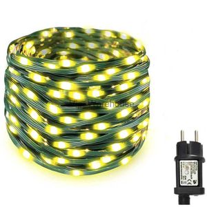 Cordas de LED para festa 10/20/50/100M LED Luzes de corda de guirlanda de Natal ao ar livre à prova d'água 8 modos Luzes de jardim de fadas para festa, casamento, decoração de férias HKD230919