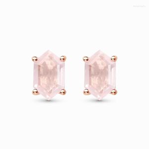 Brincos Han Hao S925 Prata Esterlina Design Exclusivo Cristal Rosa Ins Coreano Estilo Japonês Jóias Para Mulheres