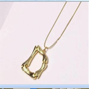 2021 Shinny Gold Thin Rope Pendant Halsband med mässing Copper Material Capital Letter 'D' High Quality Coming Box och D224L