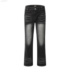 Jeans a quadri svasati larghi con tubo dritto nero grigio lavaggio High Street14lk