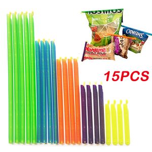 Food Storage Organization Sets 15Pcs 10Pcs Set Bag Clips Snack Bags Sealing Seal Stick Preservation Sealer Reusable Kitchen Storege Organizer 230919