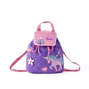 School Bags Unicorn Personalized Embroidered QUILTED Backpack Personalised Kids with Design Backpacks for Toddler Girls 230918