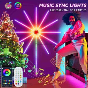 Stringhe LED Party USB Ghirlanda Decorazione per interni natalizi Stringa LED Luci natalizie Fuochi d'artificio RGB Lampada a strisce LED per la casa Natale Festa di nozze navidad HKD230919