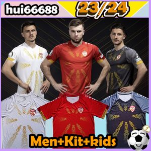 23/24 Macedônia do Norte camisas de futebol seleção nacional 2023 2024 ELMAS ALIOSKI BARDHI PANDEV BARDHI TRAJKOVSKI JAHOVIC RISTOVESKI MUSLIU casa fora camisa de futebol thiid