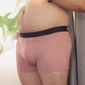 Underpants Men's Boxers Breathable U-shaped Briefs Chubby Bear Large Size Plus Shorts Underwear Solid Color