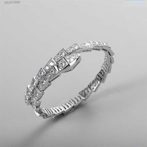 2023 new brick set snake bracelet woman silver bracelet yellow gold bracelet to send girlfriends gifts925