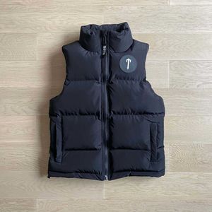 American Trapstar Black Vest Cotton Jacket Winter Thick Coat Trendy mångsidig