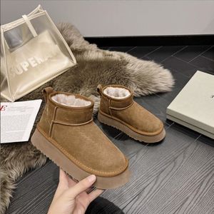 2023 Women Winter Ultra Mini Boot Designer Australian Platform Boots for Men Real Leather Warm Ankle Fur Booties Luxurious Shoe EU44 Women's Snow Boots AAA88888