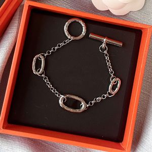 Luxury and Charming Women Jewelry Silver Bracelet Simple Pig Nose Design Copper Material Fashion Senior Designer High end and Magnificent lady Bracelet