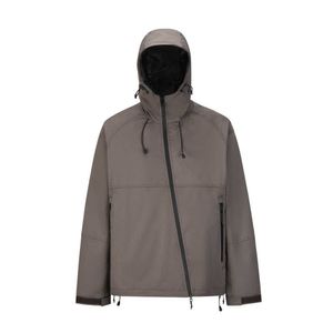 Cappotto da giacca sportiva da esterno con cappuccio stile funzionale Chaopai High Street autunnale con collo in piedi, cerniera obliqua, con cappuccio