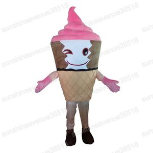 Halloween sorvete mascote traje de alta qualidade tema dos desenhos animados caráter carnaval unisex adultos tamanho natal festa de aniversário fantasia outfit