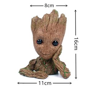 3 style Cute Cartoon Tree Man Aquarium Ornament Resin Fish Tank Cave Stone Decoration Plant Flower Pot Bonsai Garden Home Decor Y2247N