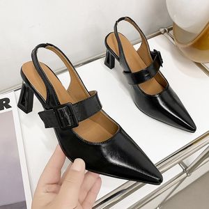 Dress Shoes Bling High Heels Pumps Woman Elegant Crystal Strap Square Wedding Women Shining Pointed Toe Clear Heel Sandals
