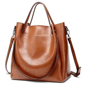 Akşam çantası deri moda ve basit stil omuz kovası büyük kapasiteli crossbody kadınlar için tüm eşleşme çantaları 230919