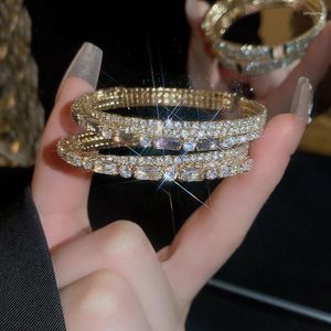 Bangle 2023 Koreanska utsökt geometriska öppningsarmband Elegant mode söta romantiska enkla kvinnors smycken
