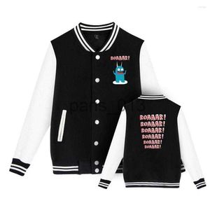 Men's Jackets Men's Jackets 2022 Autumn Winter Men's Pilot Couple Baseball Jacket University Varsity Monster Cartoon Print Fashion Kawaii Clothes x0920