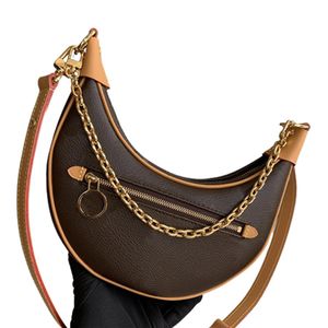 Designer axelväska 10a spegelkvalitet månväska äkta läder ärta bullar lyxiga crossbody väska med låda l162244p