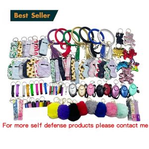 Various Types Defense Key chains 20ml Defense Keychains Cat Keychain Flashlight Key Knife Window breaker 30 Styles+