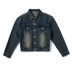 Autumn New Designer Jacket Heavy Industry Washed Old Denim Jacket High Street Denim Jacket