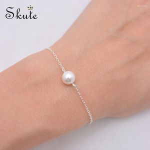 Charme Pulseiras Skute Temperamento Imitação de Pérolas para Mulheres Dainty Tiny Bead Pulseira Moda Meninas Jóias Pulseras Mujer Atacado