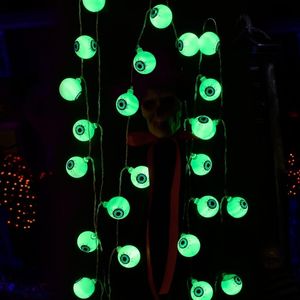 Other Event Party Supplies LED Halloween Decorative Eyeball String Light Home Battery Powered Flash Room Halloween Party Supplies Garden Courtyard 230920