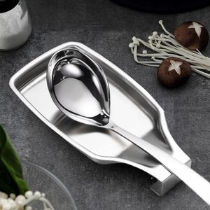 Utensílios de cozinha colher colocar bandeja de aço inoxidável resistente durável colher resto para fogão utensílios de armazenamento superior espátula titular cozinha cozinhar ferramenta 230920