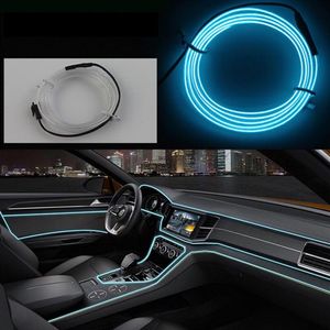 Andere Innenausstattung Umgebungslampe RGB Auto LED Neon Kaltlicht Auto Atmosphäre Refit Dekoration Streifen Glanz USB Feuerzeug Dri259N