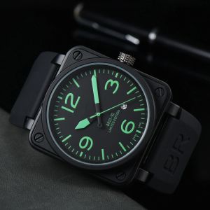 Mens womens Wristwatches Men bell Automatic Mechanical Watch Brown Leather Black Rubber ross Wristwatches men watches gift