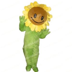 Halloween Sunflower Mascot Costume Carnival Easter Unisex Outfit vuxna storlek Jul födelsedagsfest utomhusklädning reklamrekord