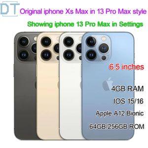 Apple iPhone originale Xsmax in 13 pro Max 14 pro max style phone Sbloccato con scatola 13promax Aspetto fotocamera 4G RAM 256 GB ROM iOS, A+ Condizioni eccellenti