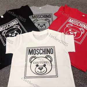 Çocuklar yaz tişörtleri tasarımcı tees erkek kızlar kızlar moda ayı mektupları mozaik baskılı üstler çocuklar rahat trendy tshirts lüks üstleri yeni üst marka