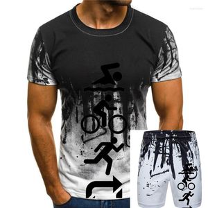 Tute da uomo 2023 Estate Casual Tee Shirt Triathlon Nuota Biker Runing Ripetizione Allenamenti T-shirt