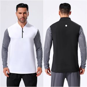 LL-A9 Yoga Outfit Mens Train Basketball Running Gym Tshirt Exercise Fitness Wear Sportwear Loose Shirts Outdoor Tops Long Sleeve Elastic Breathable5689