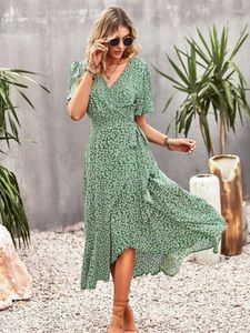Sukienki swobodne panie vintage boho kwiatowy nadruk letnia sukienka kobiety luźne wakacje plażę długą sundress żeńska szata vestidos
