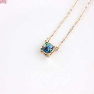 Pendant Necklaces ZWPON Epoxy Resin Square Abalone Women Fashion Faceted Red Plaid Leopard Choker Jewelry Wholesale