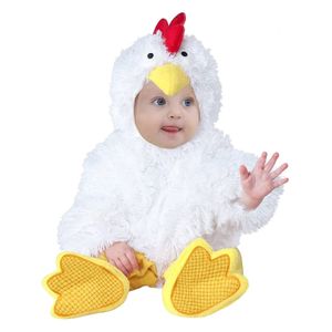 Clothing Sets 3Pcsset Baby Chicken Chick Costume for Boys Girls Halloween Easter Fancy Dress Jumpsuit with Shoes Infant Fleece Rompers 230919