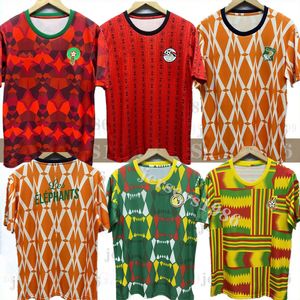 2023 2024 Ghana Maglie di calcio Marocco Cup Coppa Senegal Mane Hakimi Saiss 23 24 Cameroun Maillot de Foot Ziyech National Kouyate Serbar Serbia Egypt Football Shirt 88