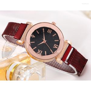 Wristwatches Quartz Watches For Women's Mesh Band Creative Starry Sky Fashion Exquisite Casual Versatile Party Style Girl