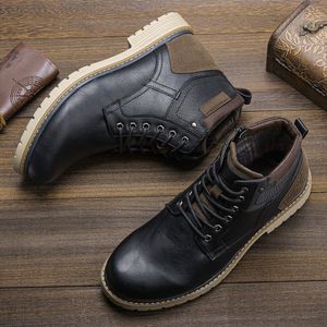 Botas masculinas botas de inverno wootten marca retro botas para homens tamanho 40-46 botas de tornozelo de borracha artesanal sapatos masculinos # dm5252c1 230920