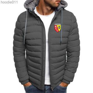 Women's Down Parkas Euro Club Rc Lens Printed New Jacket Men Long Sleeve Outerwear Clothing Warm Coats Padded Thick Parka Slim Fit Windbreaker L230920