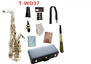 Yanagisawa WO37 Tenor Tune Saxophone B Flat mässing Musikinstrument Nickel Silverpläterad kroppsnyckel Sax med fall munstycke7167148